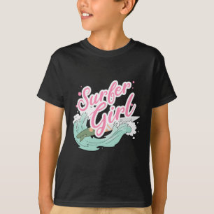 Surfer Girl Surfing T-Shirt