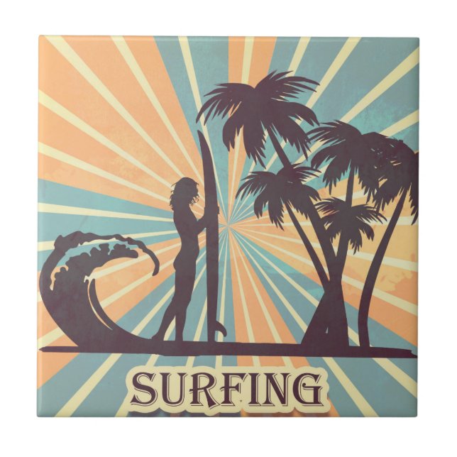 Surfer Girl Tile (Front)
