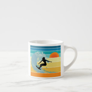 Surfer Girl Vintage Sunset Espresso Cup