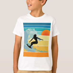 Surfer Girl Vintage Sunset T-Shirt