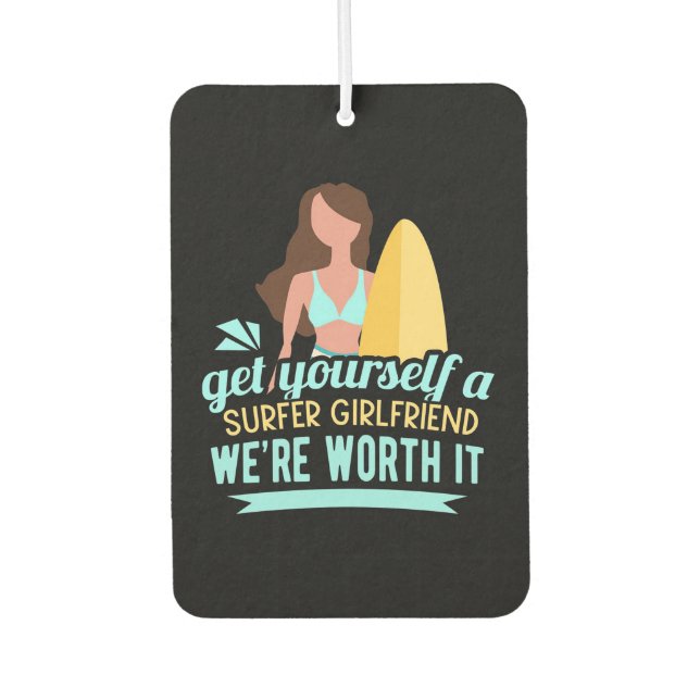 Surfer Girlfriend Air Freshener (Front)