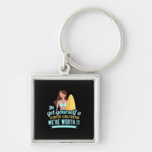 Surfer Girlfriend Keychain
