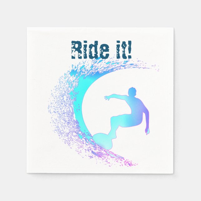 Surfer Graffiti Style  Napkin (Front)