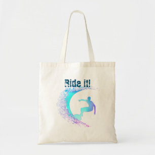 Surfer Graffiti Style Tote Bag