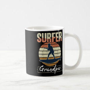 Surfer Grandpa Surf Retro Surfing Grandfather Vint Coffee Mug
