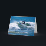 Surfer Happy Birthday Grandson Card<br><div class="desc">Your grandson is an awesome dude! You can customize the text on the inside of the card.</div>