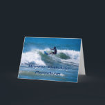 Surfer Happy Birthday Grandson Card<br><div class="desc">Your grandson is an awesome dude! You can customize the text on the inside of the card.</div>