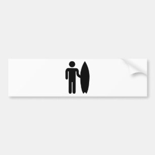 Surfer icon bumper sticker