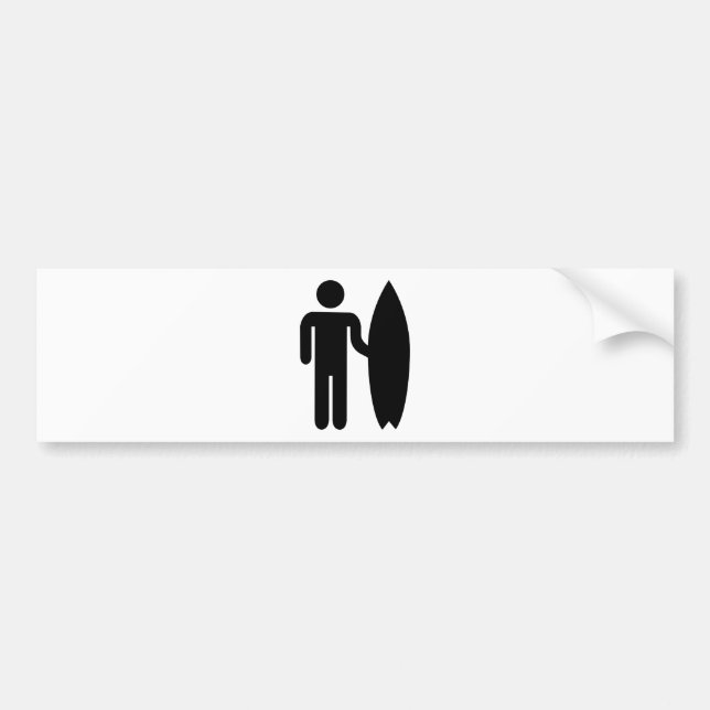 Surfer icon bumper sticker (Front)