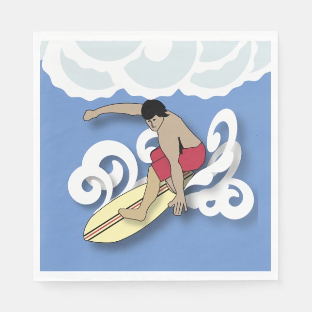 Surfer in a Barrel Napkin (Front)