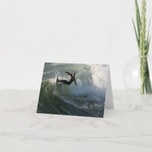 Surfer in a Wetsuit Greeting Card