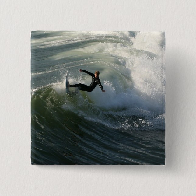 Surfer in a Wetsuit  Pin (Front)