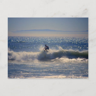 Surfer in Huntington Beach, California Postcard