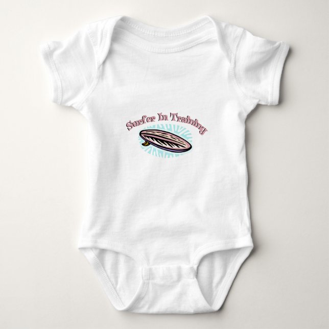 Surfer in Training Baby Bodysuit (Front)