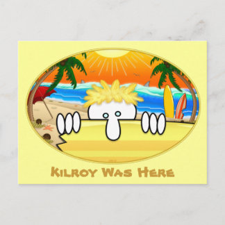 Surfer Kilroy Postcard 2
