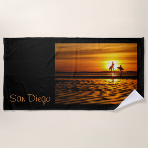 surfer man beach towel