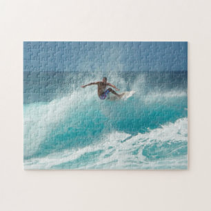 Surfer on a big wave jigsaw puzzle