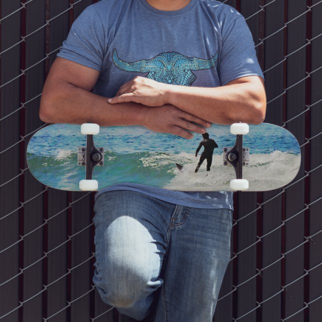 Surfer on Wave Skateboard Deck (Outdoor 3)