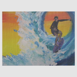 Surfer Painting Large Tissue Paper