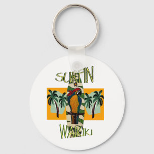 Surfer Parrot Keychain