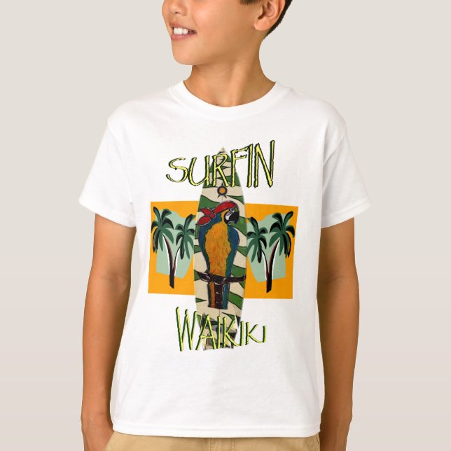 Surfer Parrot T-Shirt (Front)