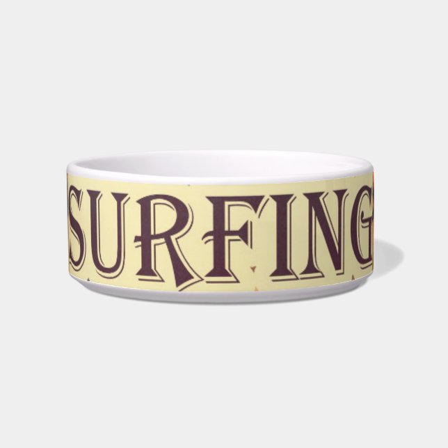 Surfer Pet Bowl (Front)