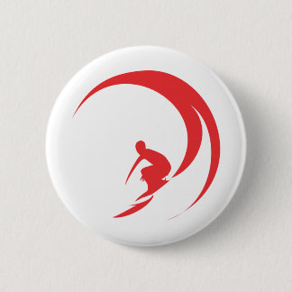Surfer Red 2 Inch Round Button