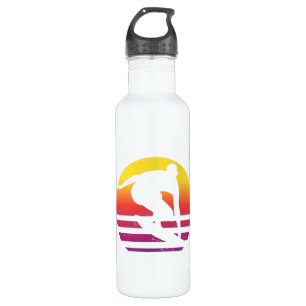 Surfer Retro Surfing Sunset 710 Ml Water Bottle