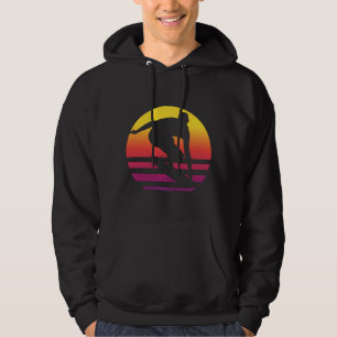 Surfer Retro Surfing Sunset Hoodie