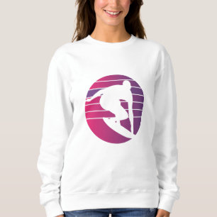 Surfer Retro Surfing Sunset Sweatshirt