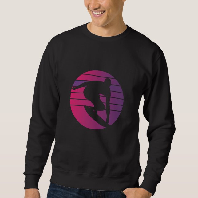 Surfer Retro Surfing Sunset Sweatshirt (Front)