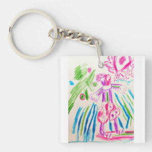 Surfer summer keychain