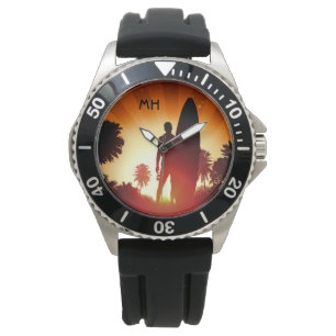 Surfer Sunset custom monogram watches