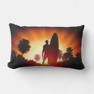 Surfer Sunset throw pillows