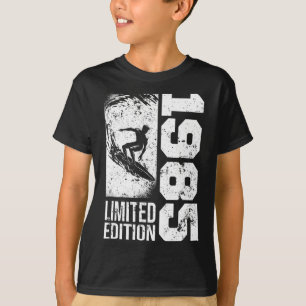 Surfer Surf-board Vintage Born 1985 Birthday Surfi T-Shirt