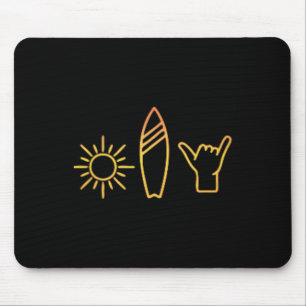 Surfer Surfboard Vintage Surfing Beach Summer Surf Mouse Pad