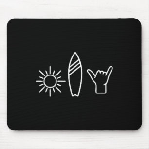 Surfer Surfboard Vintage Surfing Beach Summer Surf Mouse Pad