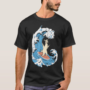 Surfer Surfboard Waves Surfrider Surfing Llama T-Shirt