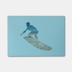 Surfer Surfboarding Ocean Abstract Post-It Notes