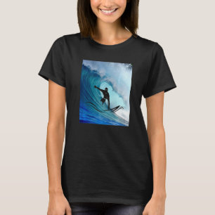 Surfer Surfing Hawaiian Waves Beach Summer Surfboa T-Shirt