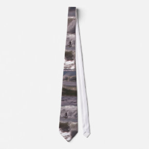 Surfer Surfing Ocean Beach Waves Sea California Tie