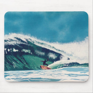 Surfer Surfing Tube Ride Wave Ocean Sea Mouse Pad