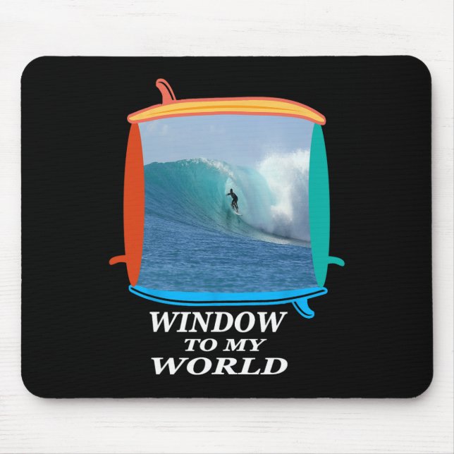 Surfer, Surfing, Waves, Ocean, Surfboards Window T Mouse Pad (Front)