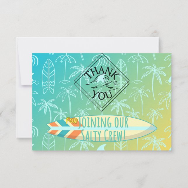 Surfer Thank You Card (Front)