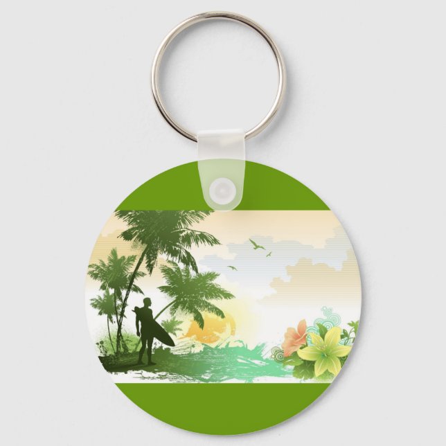 Surfer Theme Keychain (Front)