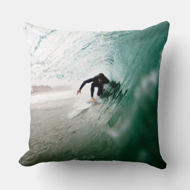 Surfer Throw Pillow (Front)