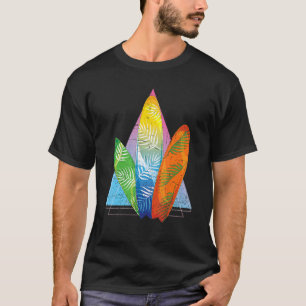 Surfer Tropical Surfboard Watersport Synthwave Sur T-Shirt