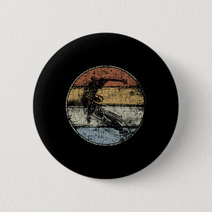 Surfer Vintage Surfing Surf Camp  2 Inch Round Button
