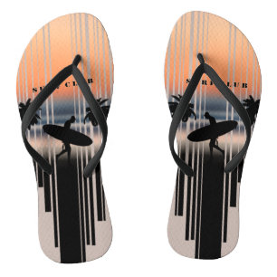 Surfer Walking Into Beach At Sunset   Surf Club Flip Flops