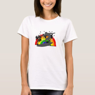 Surfer with Rainbow T-Shirt
